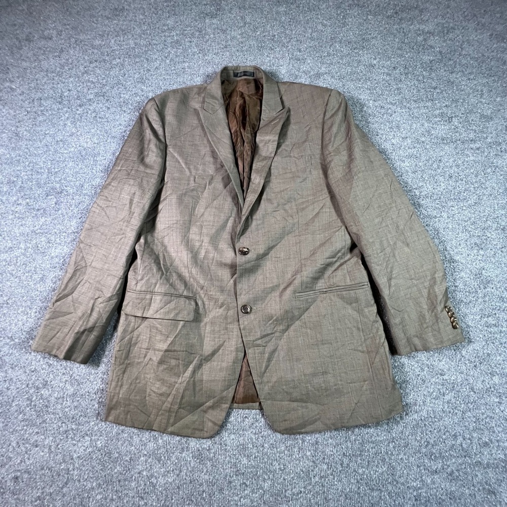 Michael Kors Macys Blazer Sport Coat Mens 42L Brown 100% Wool 2 Button Business